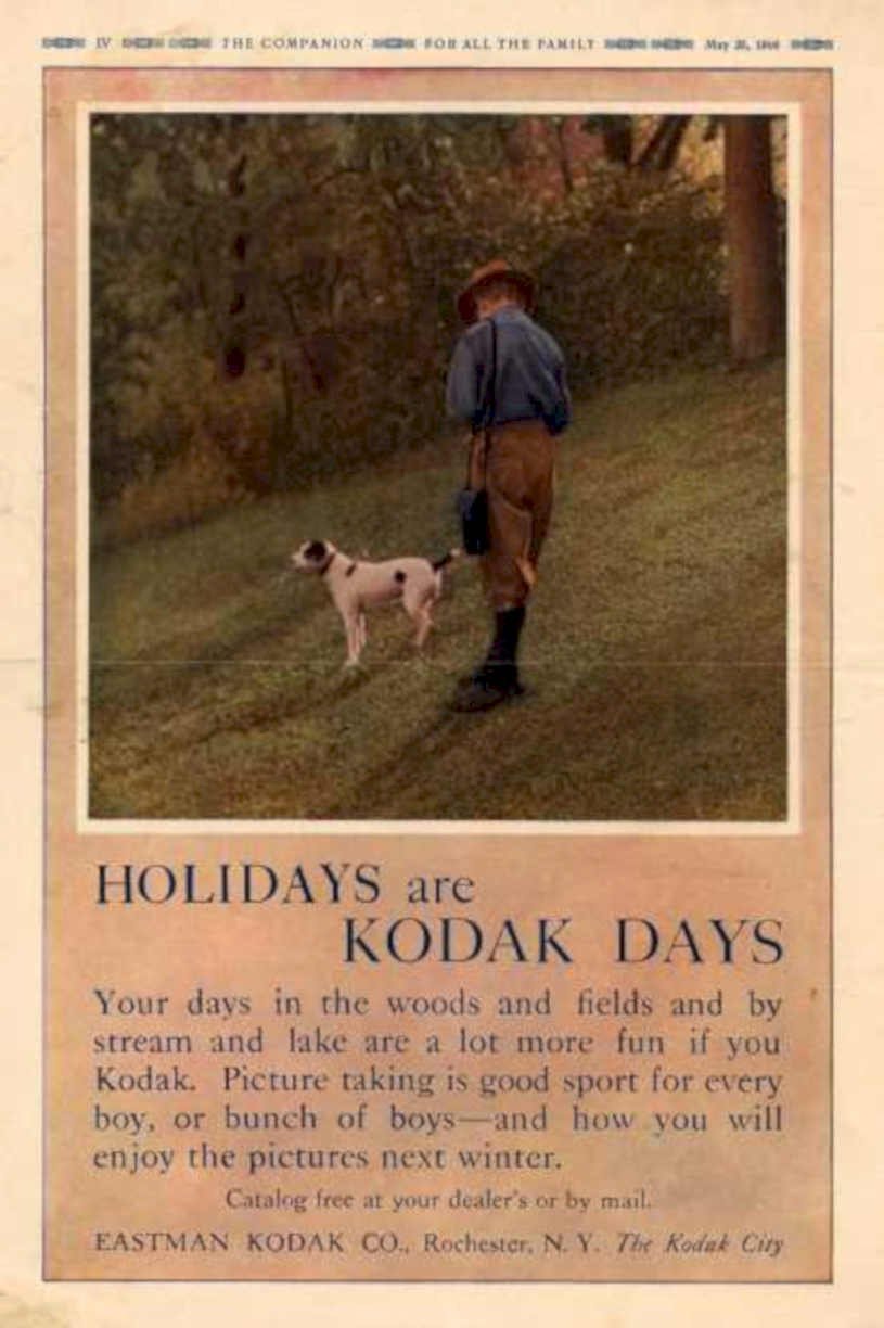 Kodak Days Boy Vintage Retro Advert Ads A4 Photo Print