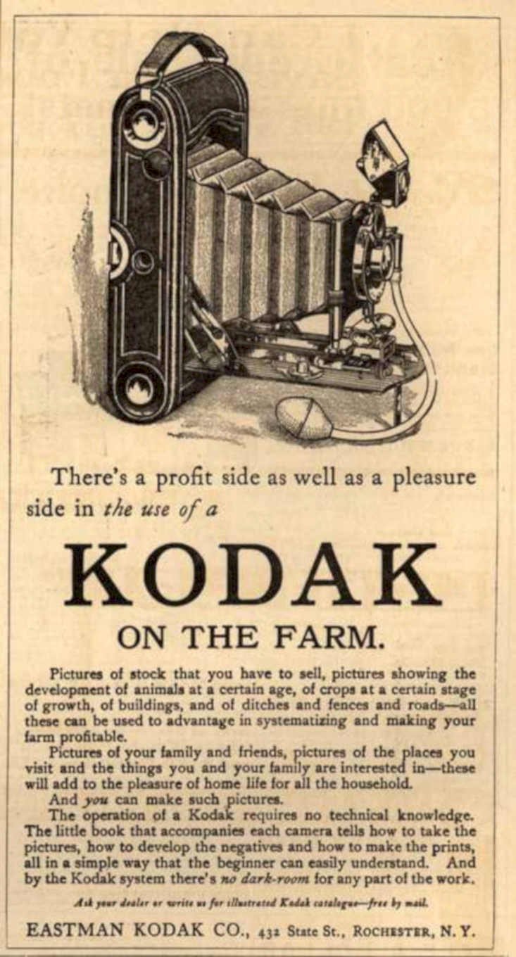 Kodak Farm Camera Vintage Retro Advert Ads A4 Photo Print