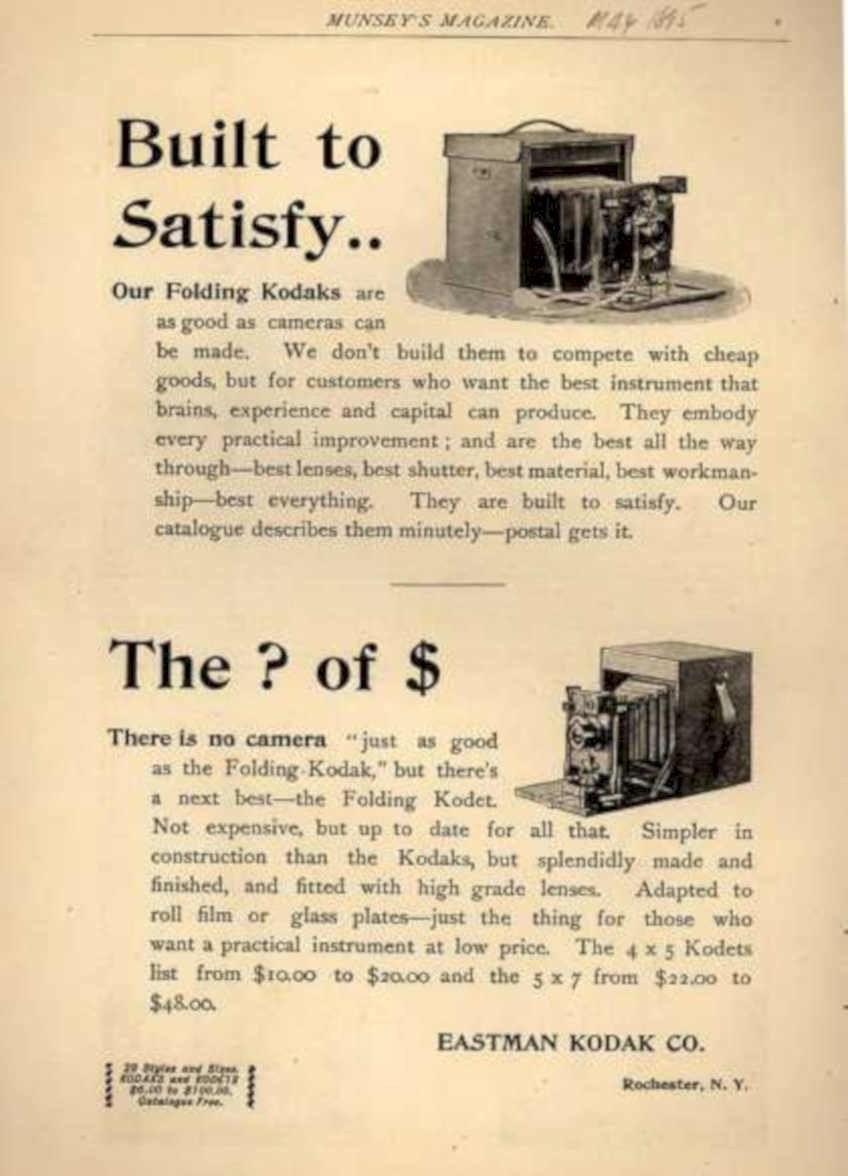 Kodak Folding Kodaks 3 Vintage Retro Advert Ads A4 Photo Print