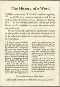 Kodak History Word Vintage Retro Advert Ads A4 Photo Print