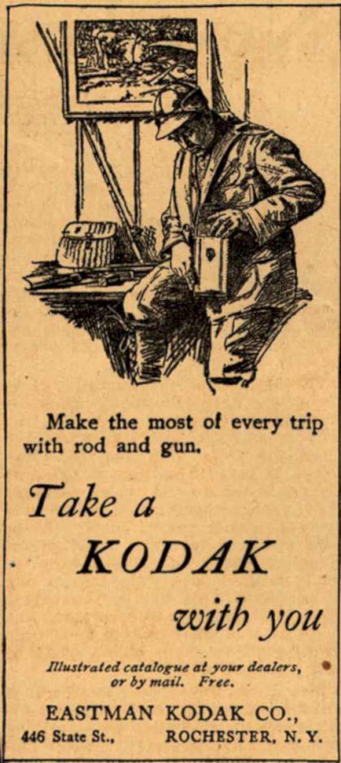 Kodak Hunting Camera Vintage Retro Advert Ads A4 Photo Print