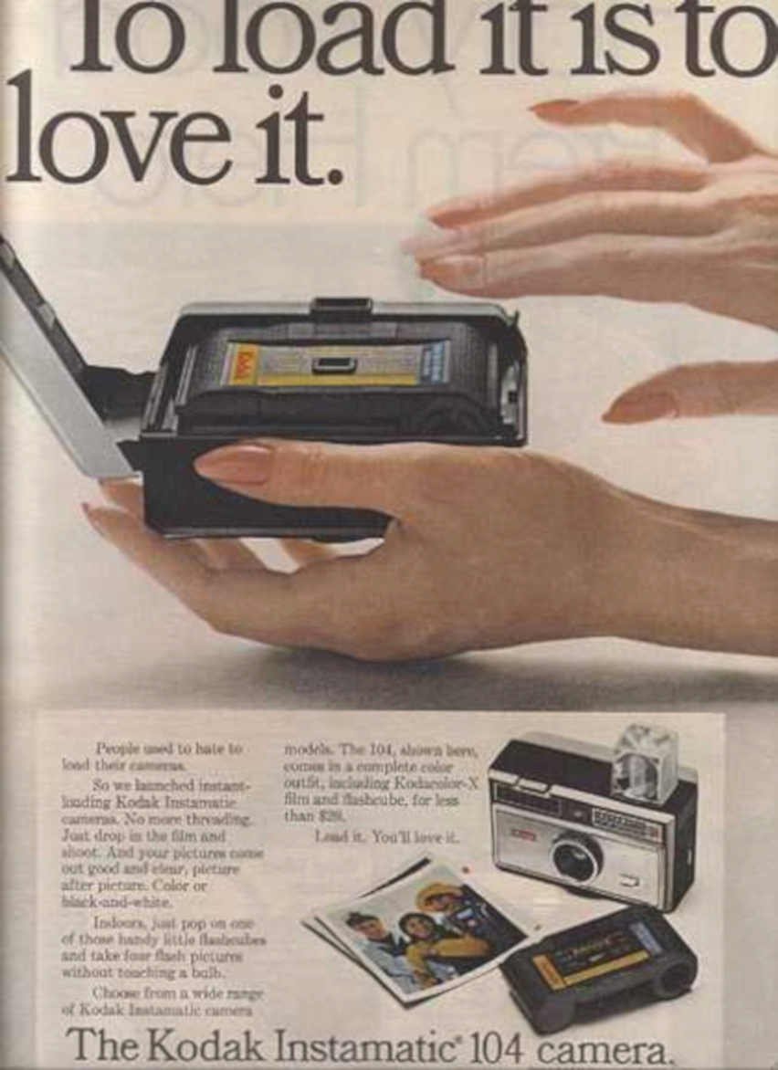 Kodak Instamatic 104 Vintage Retro Advert Ads A4 Photo Print
