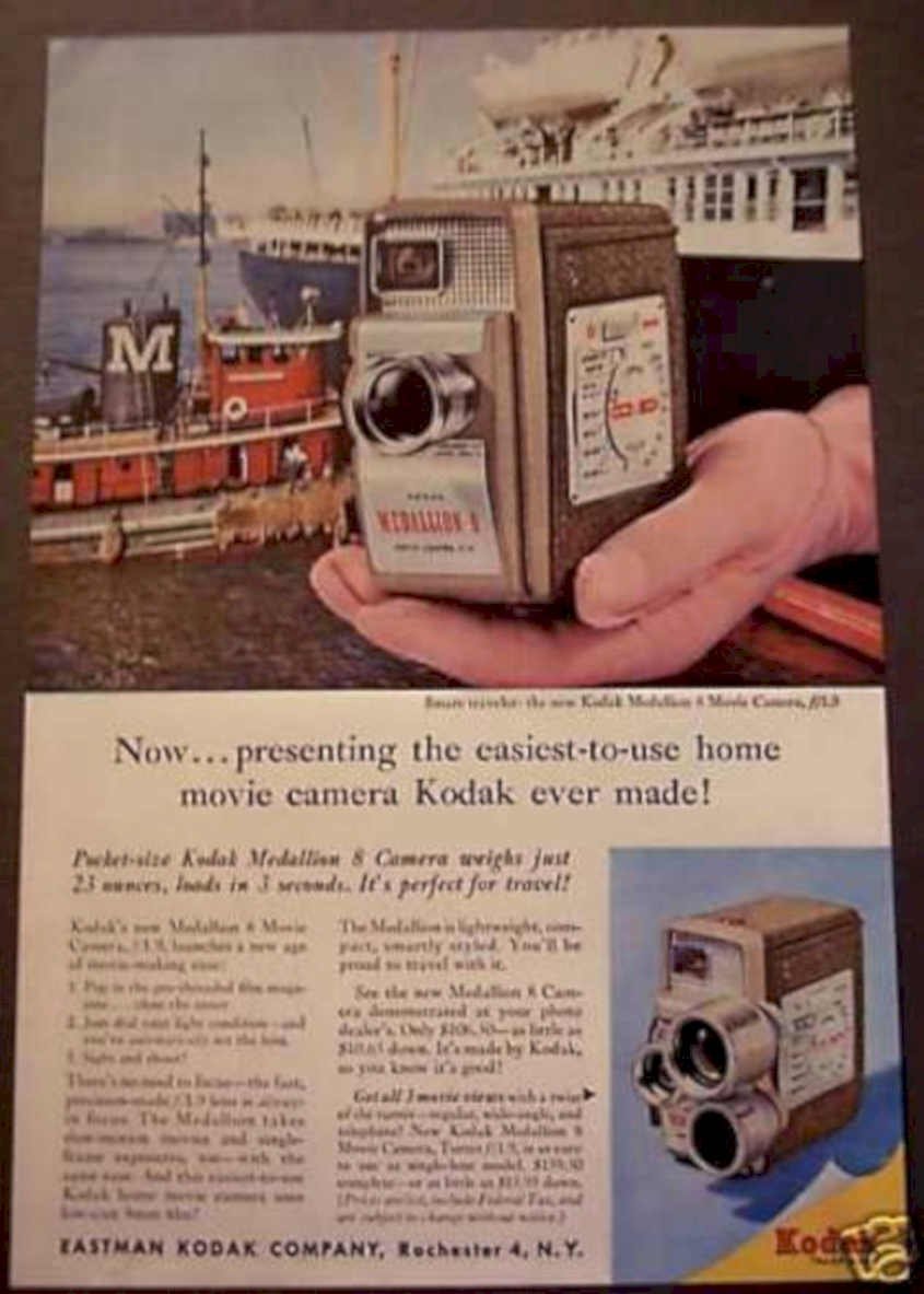 Kodak Medalion 8 Vintage Retro Advert Ads A4 Photo Print