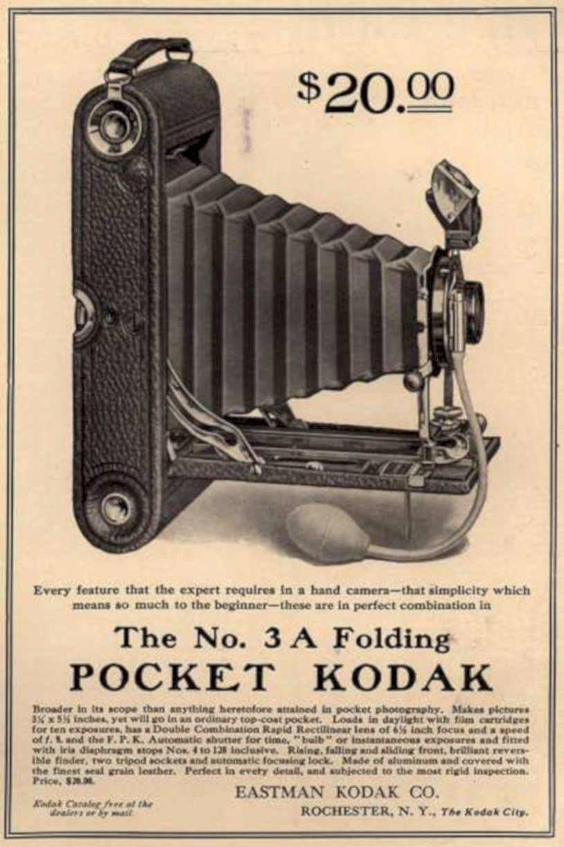 Kodak No 3a Vintage Retro Advert Ads A4 Photo Print
