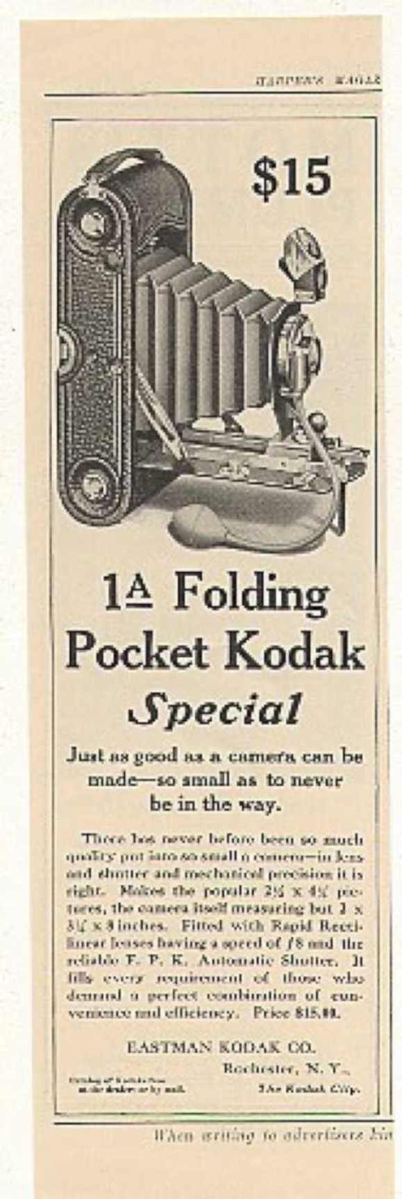Kodak Onea Folding Vintage Retro Advert Ads A4 Photo Print