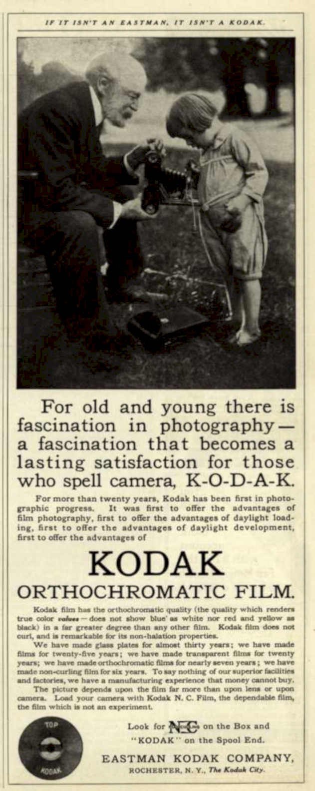 Kodak Orthochromatic Film Vintage Retro Advert Ads A4 Photo Print