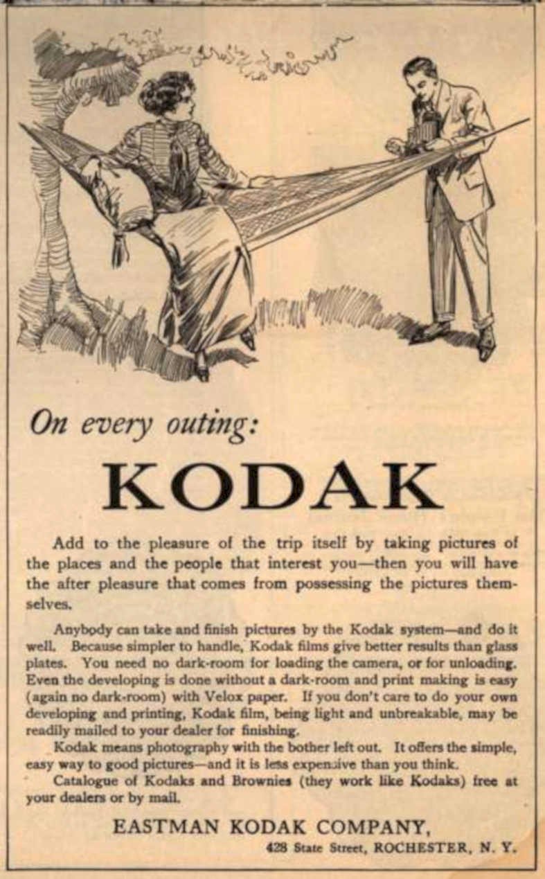 Kodak Outing Vintage Retro Advert Ads A4 Photo Print
