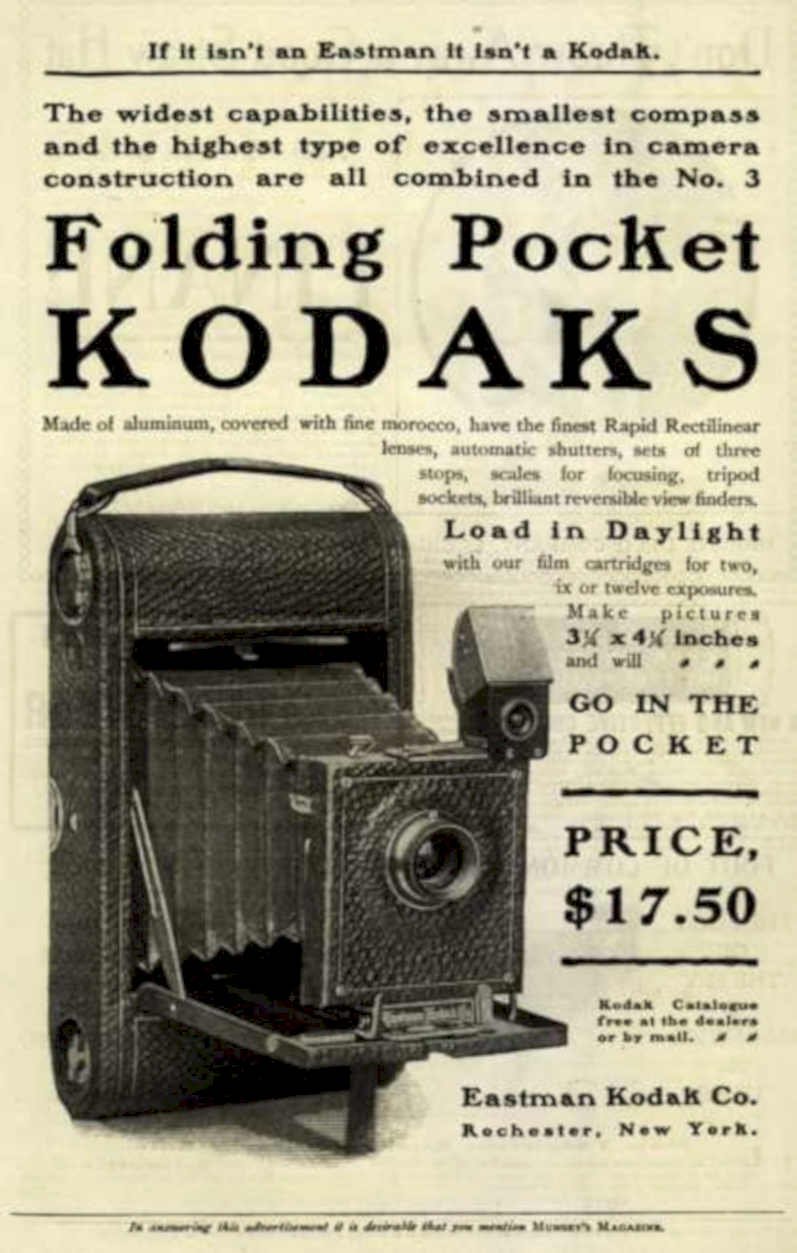 Kodak Pocket Camera Vintage Retro Advert Ads A4 Photo Print