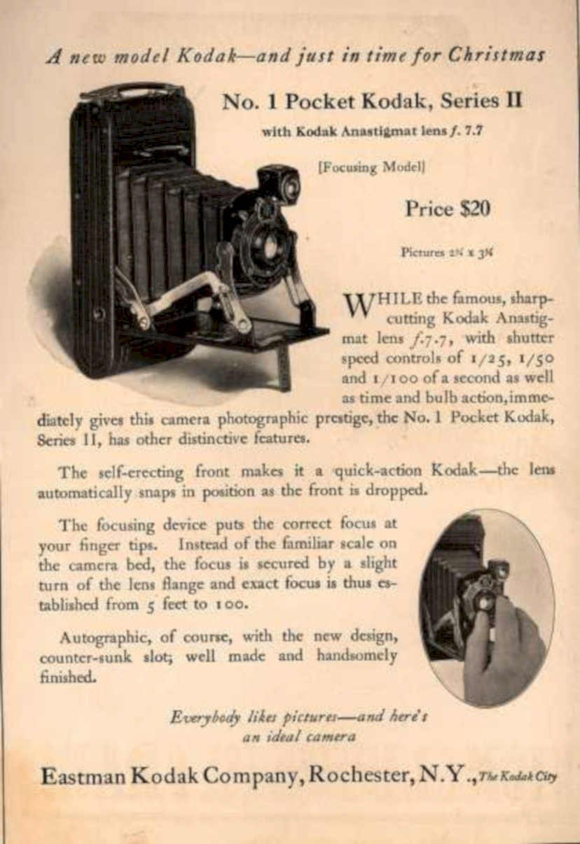 Kodak Pocket Ii Vintage Retro Advert Ads A4 Photo Print