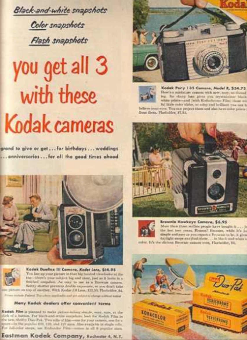 Kodak Pony 135 Vintage Retro Advert Ads A4 Photo Print