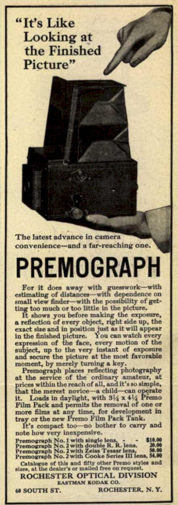 Kodak Pre Mograph Vintage Retro Advert Ads A4 Photo Print
