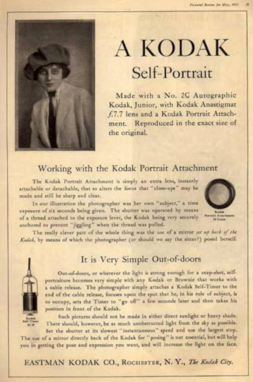 Kodak Self Portrait Vintage Retro Advert Ads A4 Photo Print