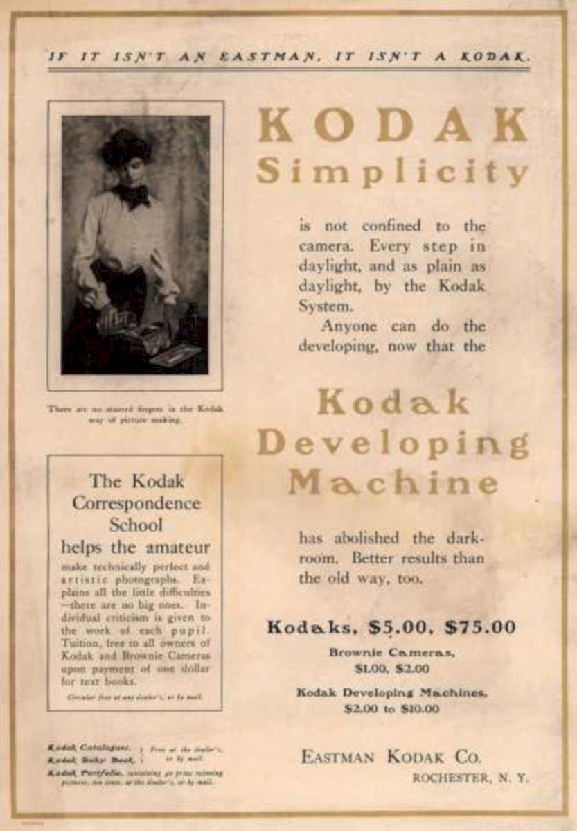 Kodak Simplicity Student Vintage Retro Advert Ads A4 Photo Print