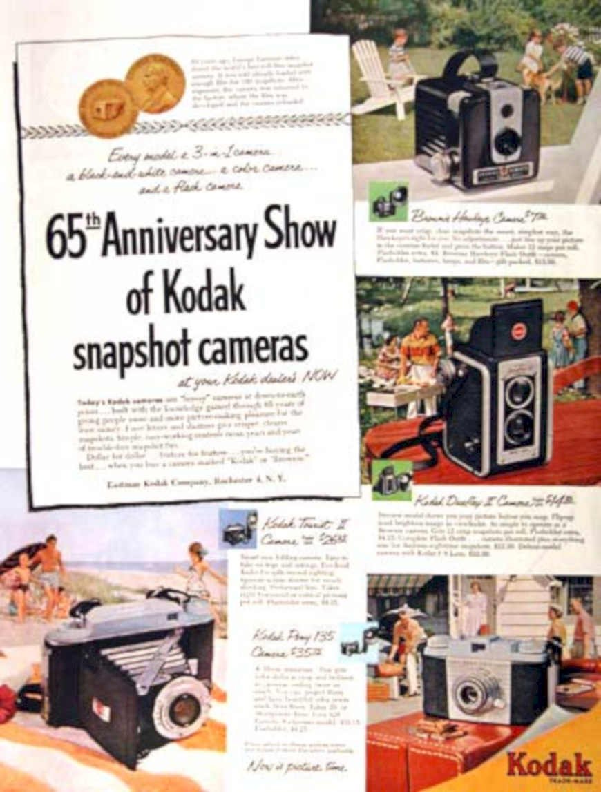 Kodak Snapshot Camera 2 Vintage Retro Advert Ads A4 Photo Print