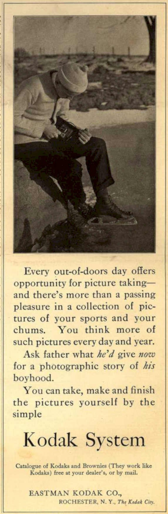 Kodak System Boy Vintage Retro Advert Ads A4 Photo Print