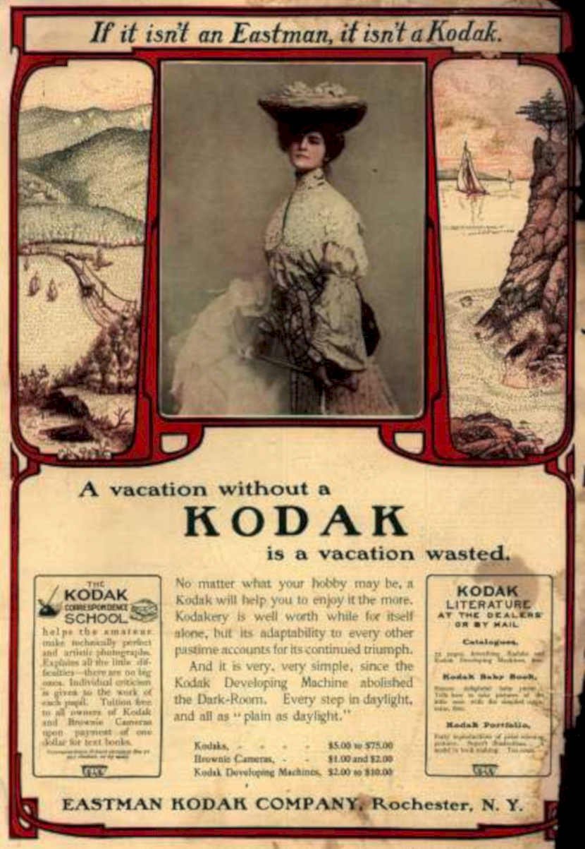 Kodak Vacation Vintage Retro Advert Ads A4 Photo Print