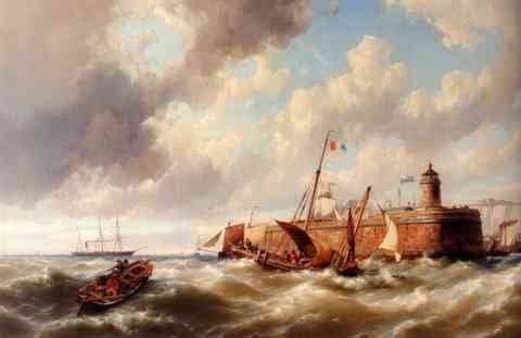 Koekkoek Hermanus Jr Almost Safe In Port A4 Photo Print