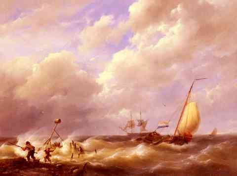 Koekkoek Willem A Sea Piece A4 Photo Print