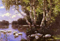 Koester Alexander Elf Enten Unter Birken Und Im Wasser A4 Photo Print