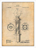 Koken Barber Pole Patent Drawing 1916 barber advert A4 Photo Print