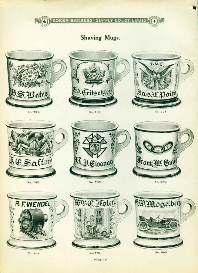 Koken Barber Supply Barbershop Occupational Shaving Mugs 1910 1 barber advert A4 Photo Print