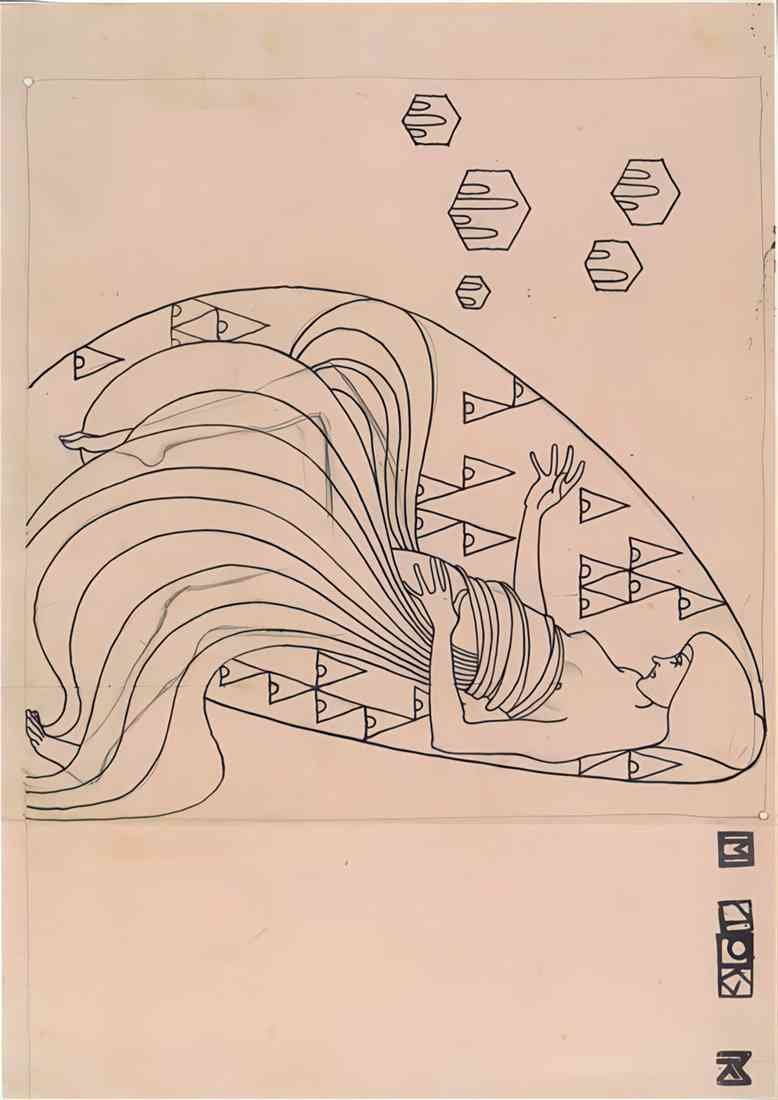 Koloman Moser drafts for relief 2 A4 Photo Print