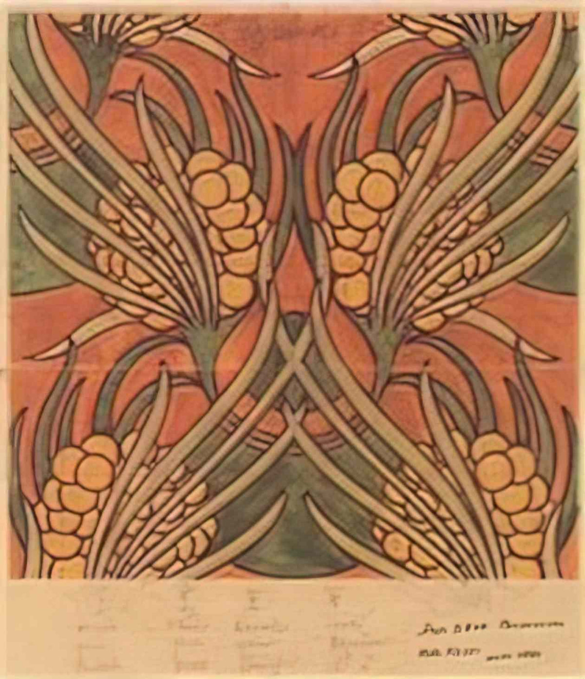 Koloman Moser fabric design for backhausen 1899 Art A4 Photo Print