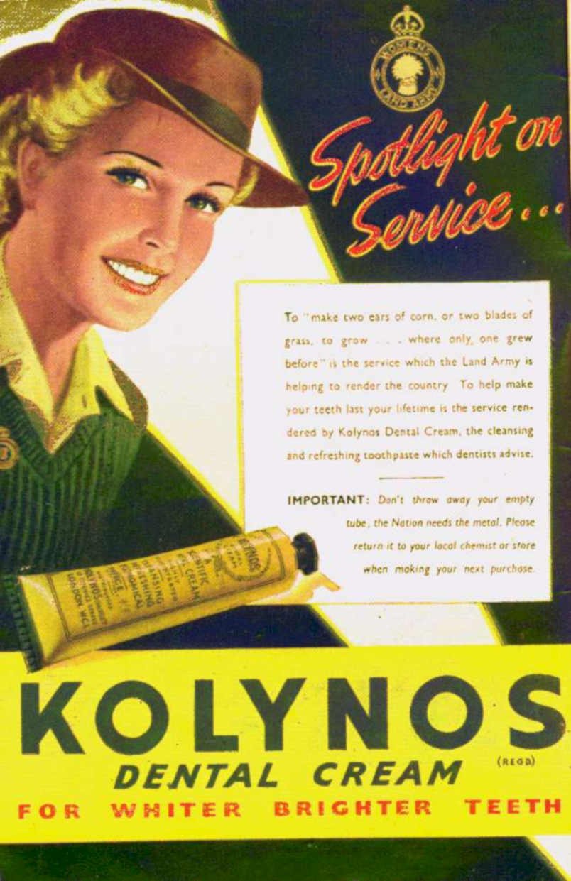 Kolyynos Cream Vintage 1 Vintage Retro Advert Ads A4 Photo Print