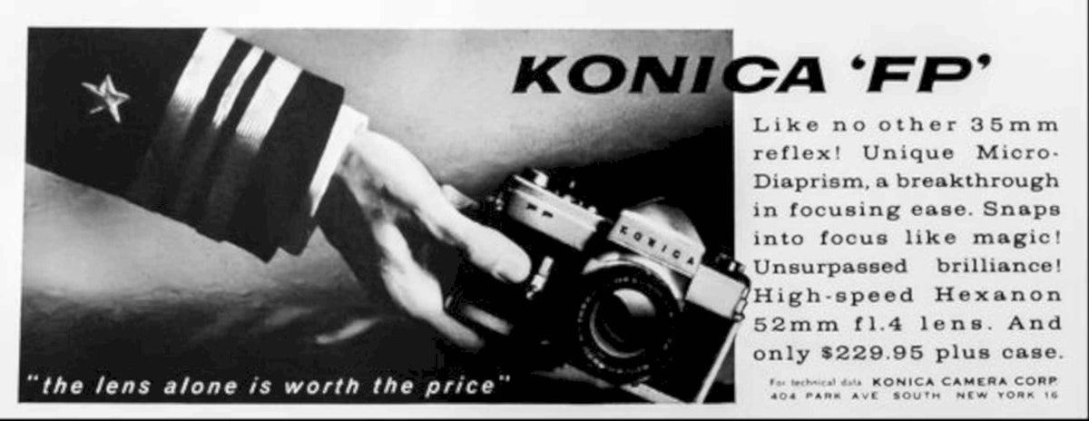 Konica Fp Camera Vintage Retro Advert Poster A4 Photo Print
