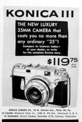 Konica Iii Camera 2 Vintage Retro Advert Poster A4 Photo Print
