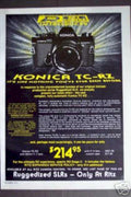 Konica Rz Camera Vintage Retro Advert Ads A4 Photo Print
