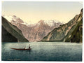 Konigsee general view Upper Bavaria Vintage A4 Photo Print