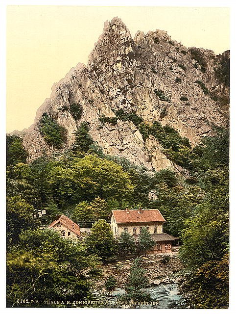 Konigsruhe and Rosstrappenfelsen Bodethal Hartz Vintage A4 Photo Print