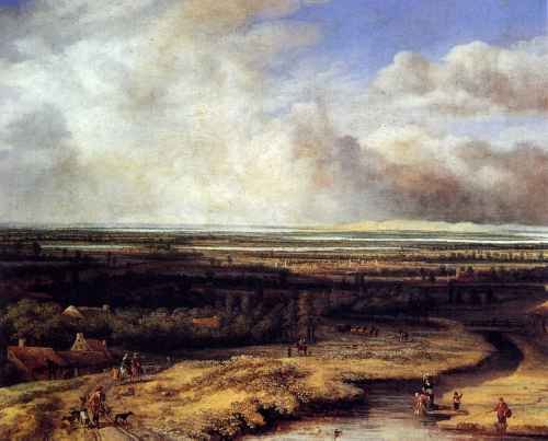 Koninck Philips An Extensive Landscape With A Hawking Party A4 Photo Print