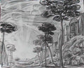 Konstantin Bogaevsky landscape with tall trees Art A4 Photo Print UK
