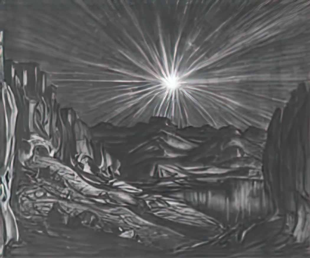 Konstantin Bogaevsky night 1922 Art A4 Photo Print