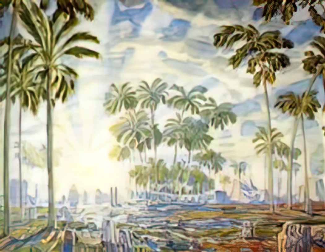 Konstantin Bogaevsky palm trees 1908 Art A4 Photo Print