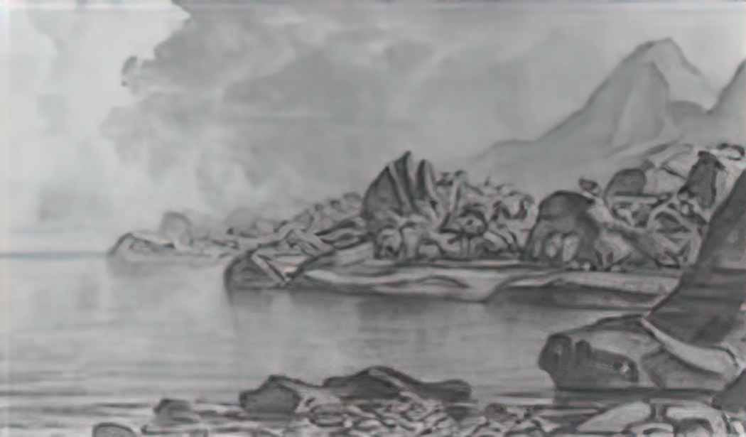 Konstantin Bogaevsky rocky seashore 1926 Art A4 Photo Print UK