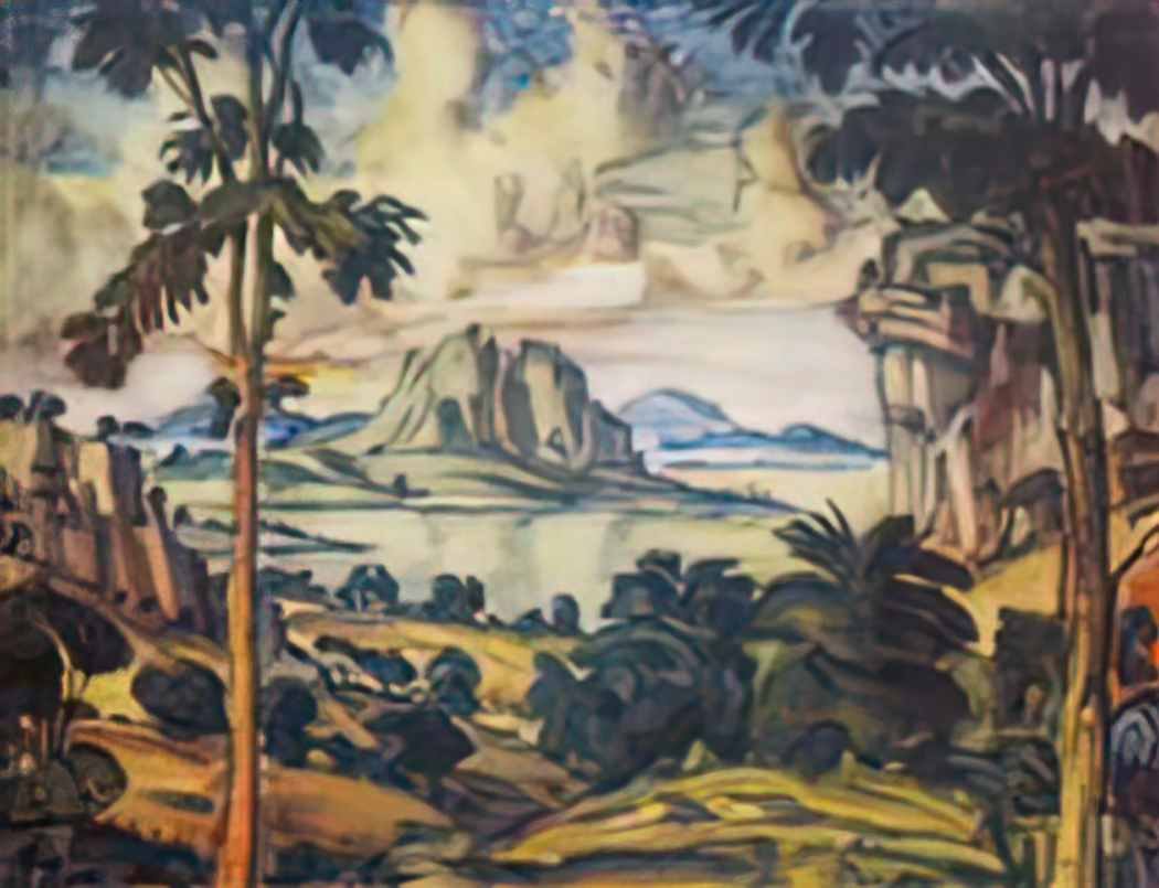 Konstantin Bogaevsky romantic landscape 1914 Art A4 Photo Print