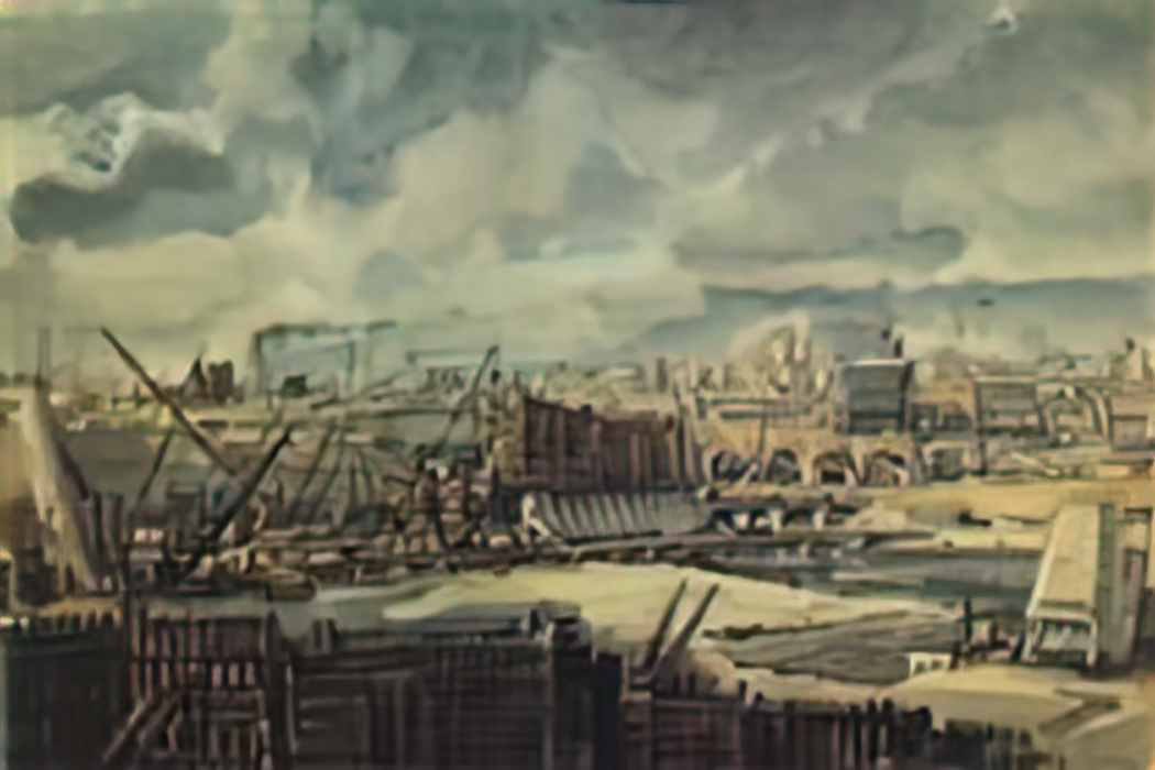 Konstantin Bogaevsky the industrial building Art A4 Photo Print UK