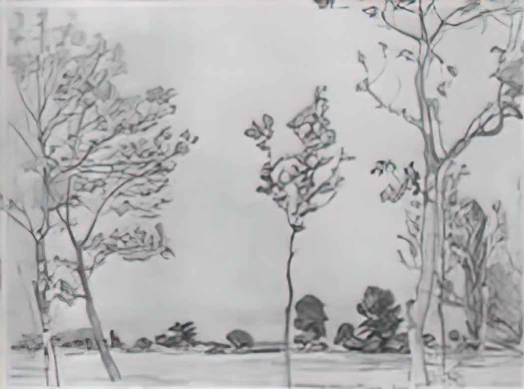 Konstantin Bogaevsky trees in baran eli 1906 Art A4 Photo Print UK