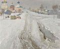 Konstantin Gorbatov a russian town under the snow Art A4 Photo Print