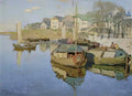 Konstantin Gorbatov boats on the river Art A4 Photo Print