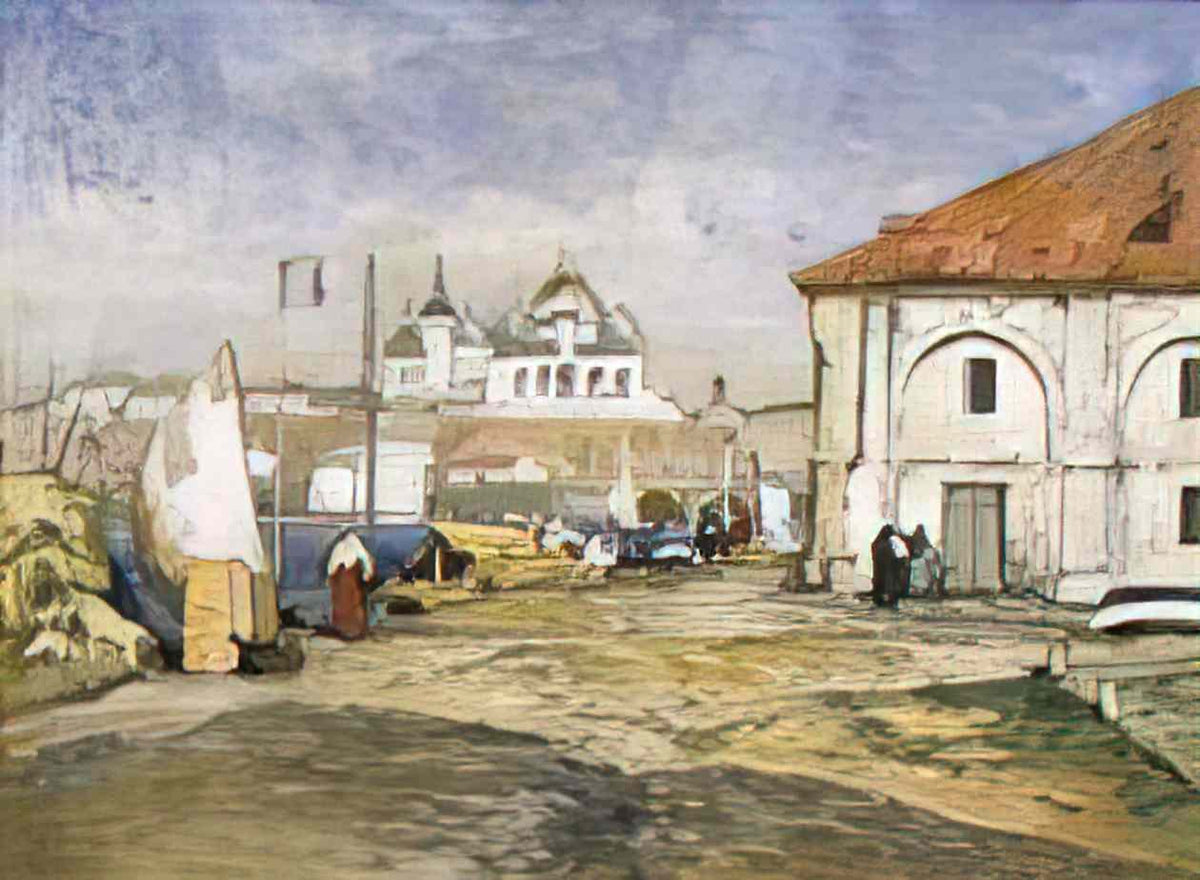 Konstantin Gorbatov harbor of an old town Art A4 Photo Print