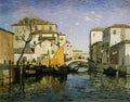 Konstantin Gorbatov barges in novgorod Art A4 Photo Print