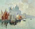 Konstantin Gorbatov boats by the river bank Art A4 Photo Print