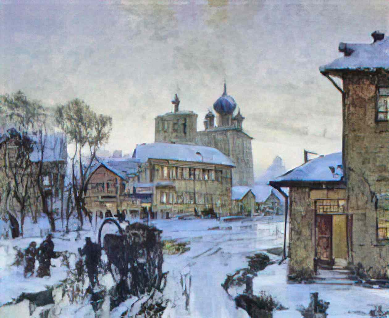 Konstantin Gorbatov early spring blue shadows Art A4 Photo Print