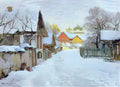 Konstantin Gorbatov evening in a russian village Art A4 Photo Print