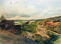 Konstantin Gorbatov village houses Art A4 Photo Print