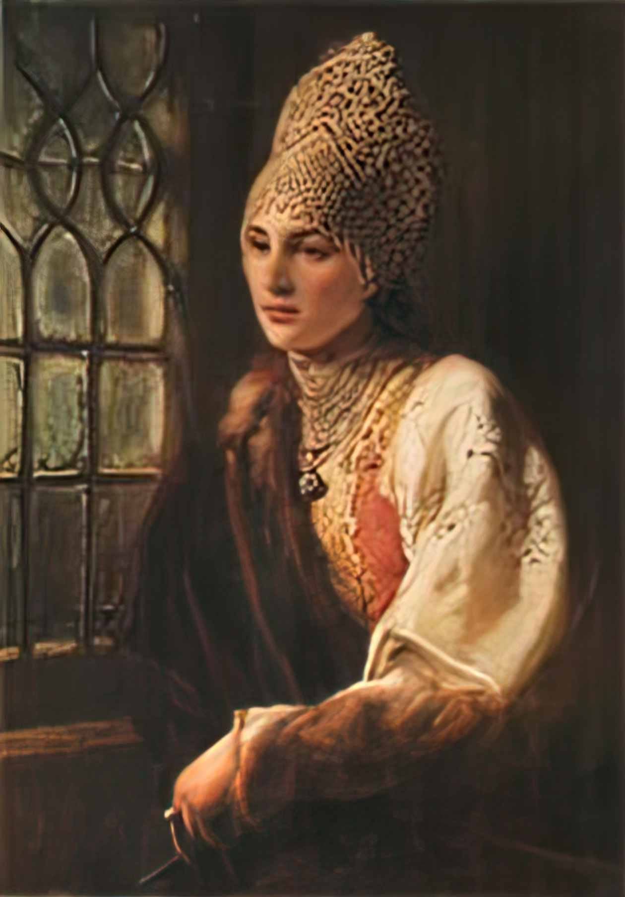 Konstantin Makovsky models waiting for artist basking italians Art A4 Photo Print